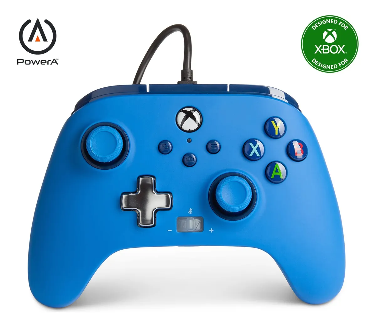 Control Alámbrico Mejorado para Xbox Series X|S: Precisión, Confort y Rendimiento Superior en Color Azul Estándar para Juegos Inmersivos