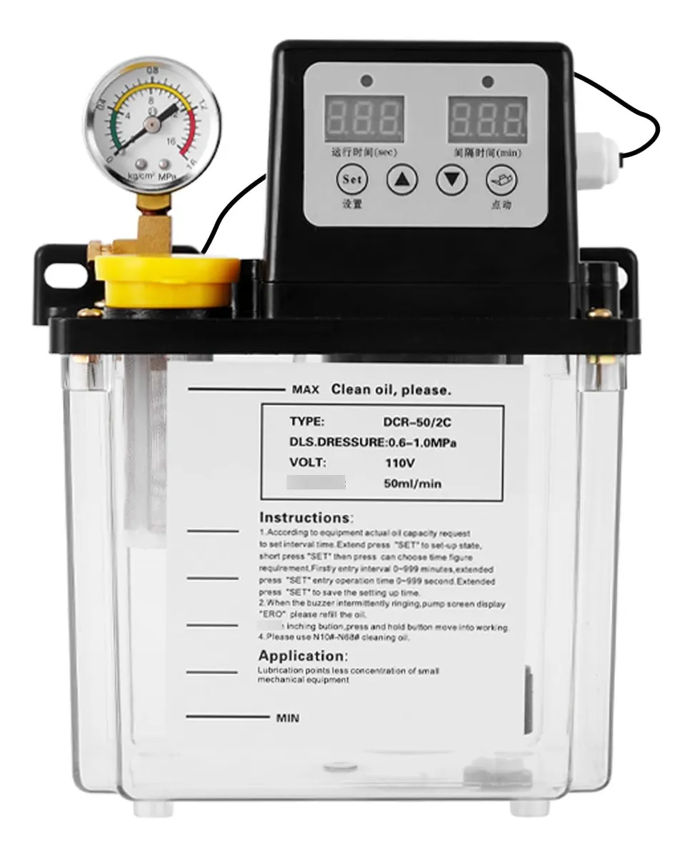 Bomba de Aceite Lubricante Automática 110V 2L para Maquinaria CNC | Lubricación Precisa y Eficiente para tu Equipo Industrial