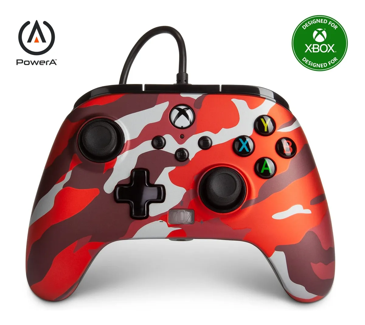 Control Alámbrico Mejorado Xbox Series X/S - Diseño Metálico Rojo Premium para Gaming Profesional - Conexión Estable y Respuesta Rápida