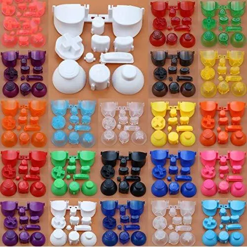 Botones Completos 11 en 1 para Controladora Gamecube - Kit de Repuesto Rosa Color para Personalización y Reparación - Accesorios Esenciales para Gamers