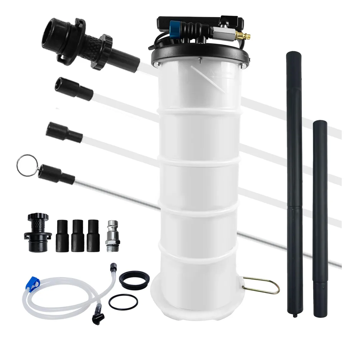 Bomba Extractora de Aceite Manual y Neumática 6.5 Litros para Cambios de Aceite de Coche y Maquinaria Pesada | Extractor Profesional de Fluidos