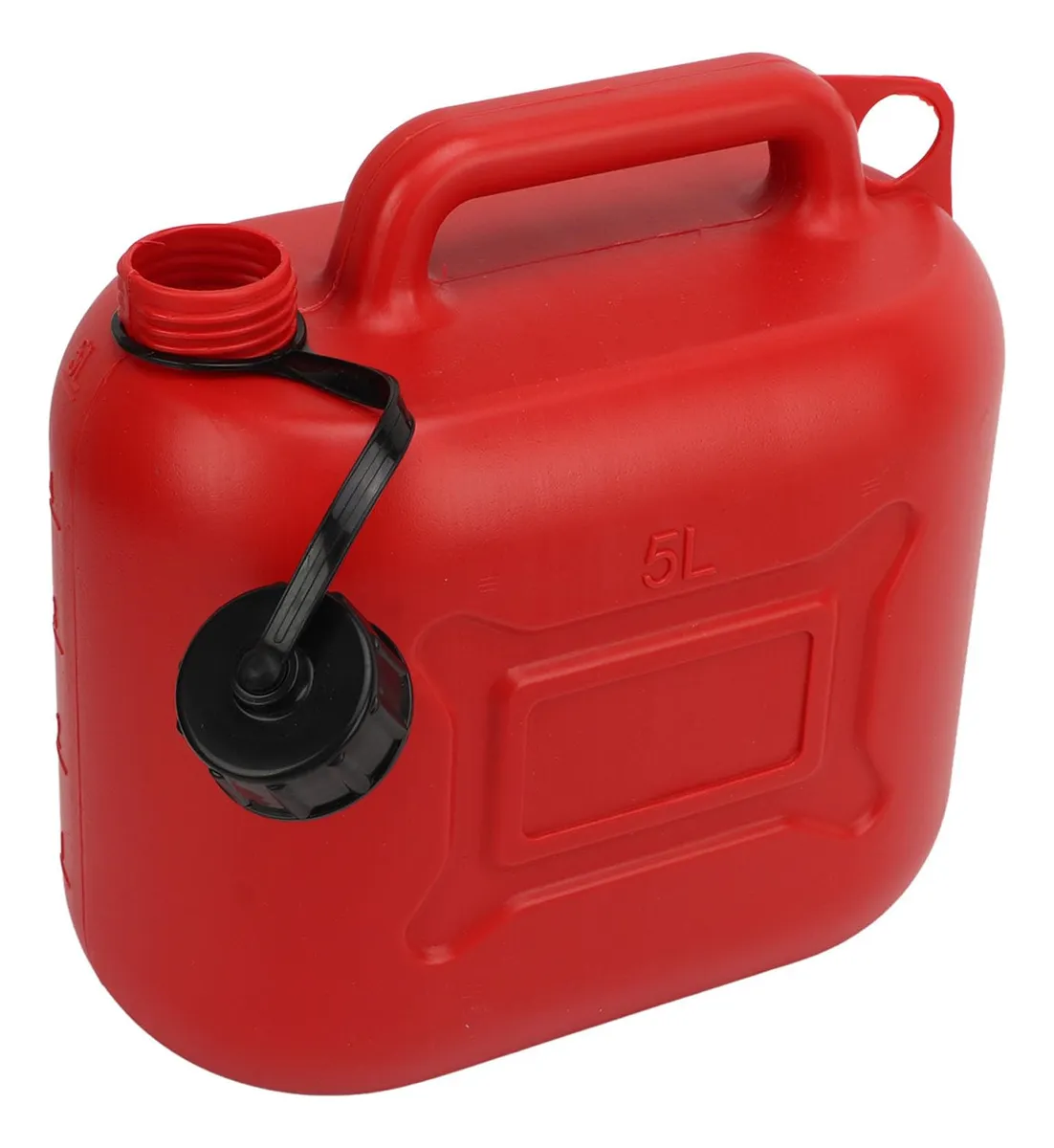 Bidón de Gasolina 5 Litros con Tubo de Salida Extensible de 27cm - Gran Capacidad para Combustible y Líquidos Varios | Negro