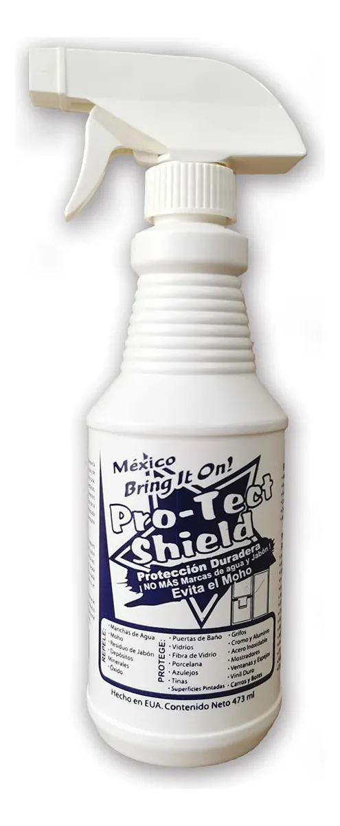 Repelente de Agua Protector Profesional para Vidrio y Cerámica | Fórmula Avanzada | Alta Duración | 473ml | Transparente