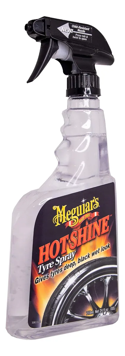 Abrillantador Profesional de Llantas Hot Shine en Atomizador 710ml Transparente - Brillo Intenso y Protección Duradera para tus Ruedas