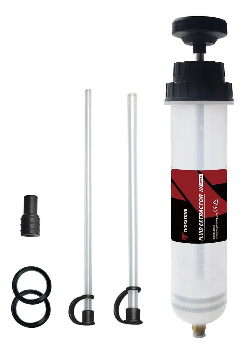 Bomba Extractora de Fluidos Jeringa 500ml para Cambio de Aceite y Transferencia de Líquidos, Herramienta Manual Profesional