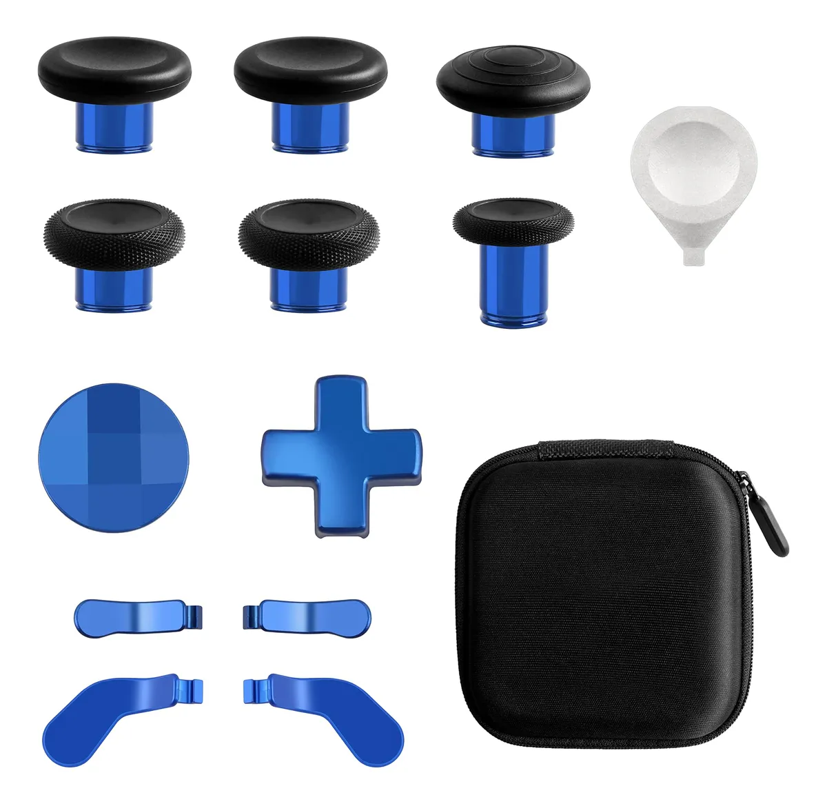 Accesorio de Juego 14 en 1 Thumbsticks para Xbox Elite Serie 1 y 2 | Mejora tu Agarre y Precisión | Color Azul Vibrante