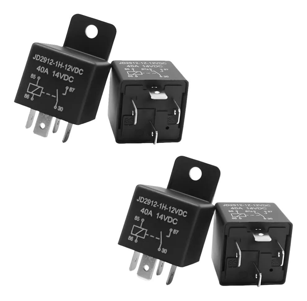 Relé Universal Coche 12V 40A SPST 4 Pines para Automoción - Interruptor de Potencia Fiable para Sistemas Eléctricos