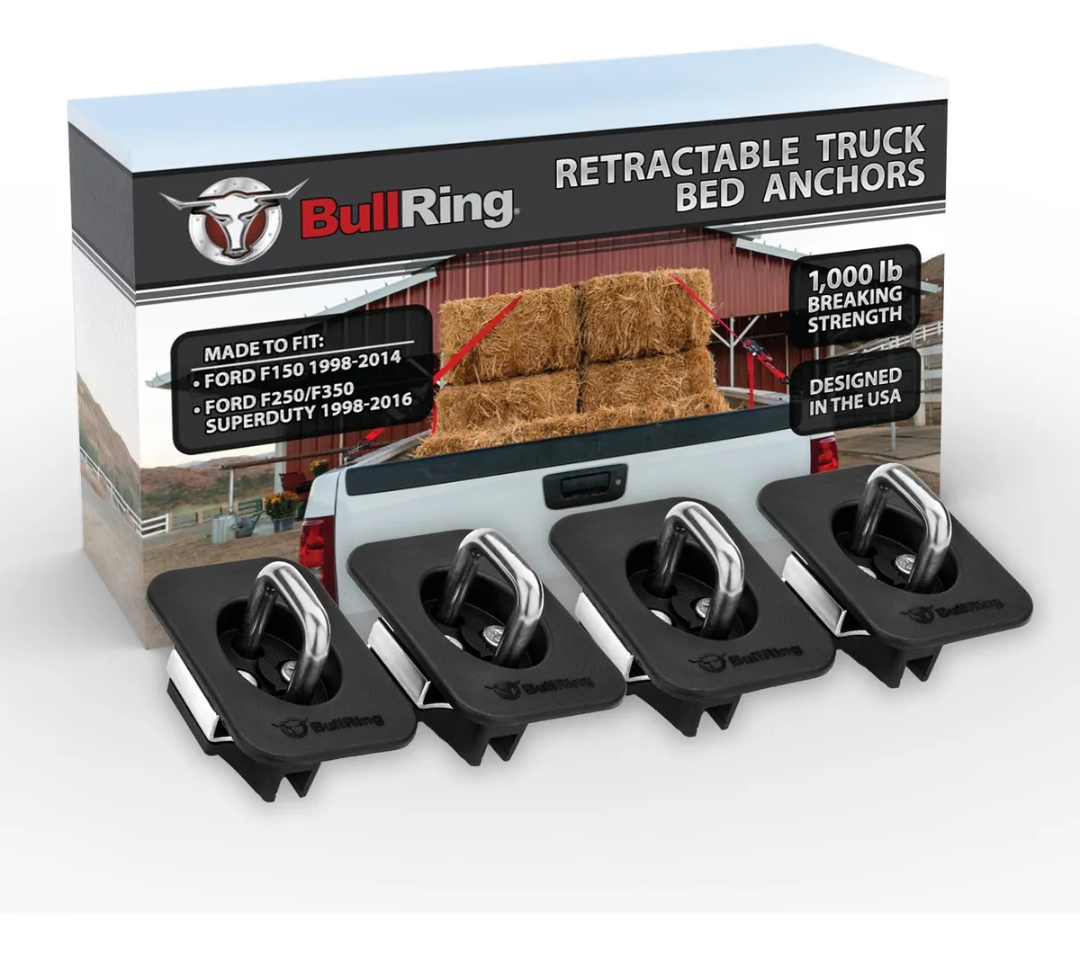 Anclajes Retráctiles de Amarre para Camioneta Ford F150 F250: Asegura tu Carga con Máxima Seguridad y Facilidad | Kit Completo de Amarre