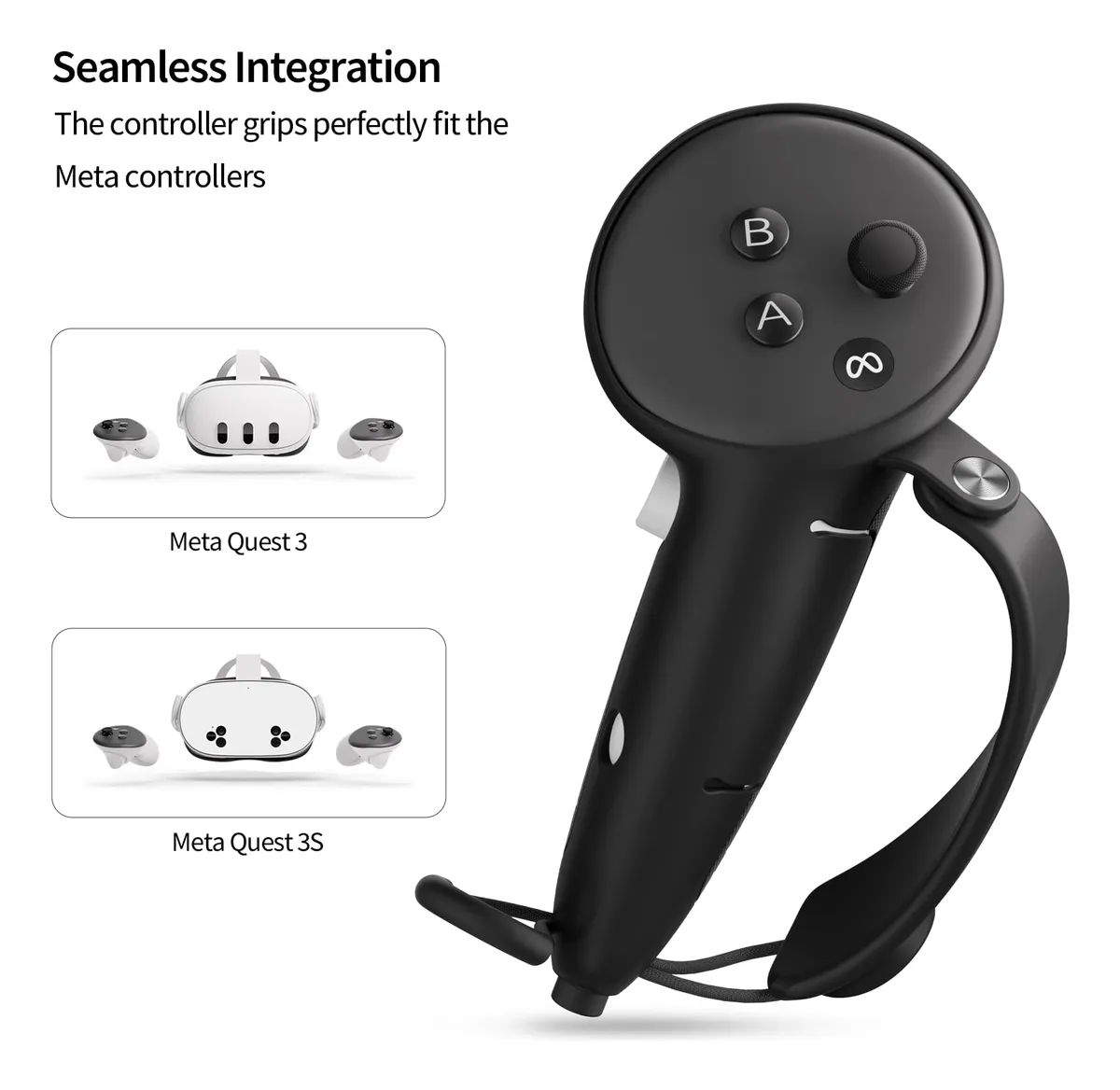 Controller Meta Moda Controles Meta Quest 3s/3 con Correas Ajustables Negro: Accesorios ...