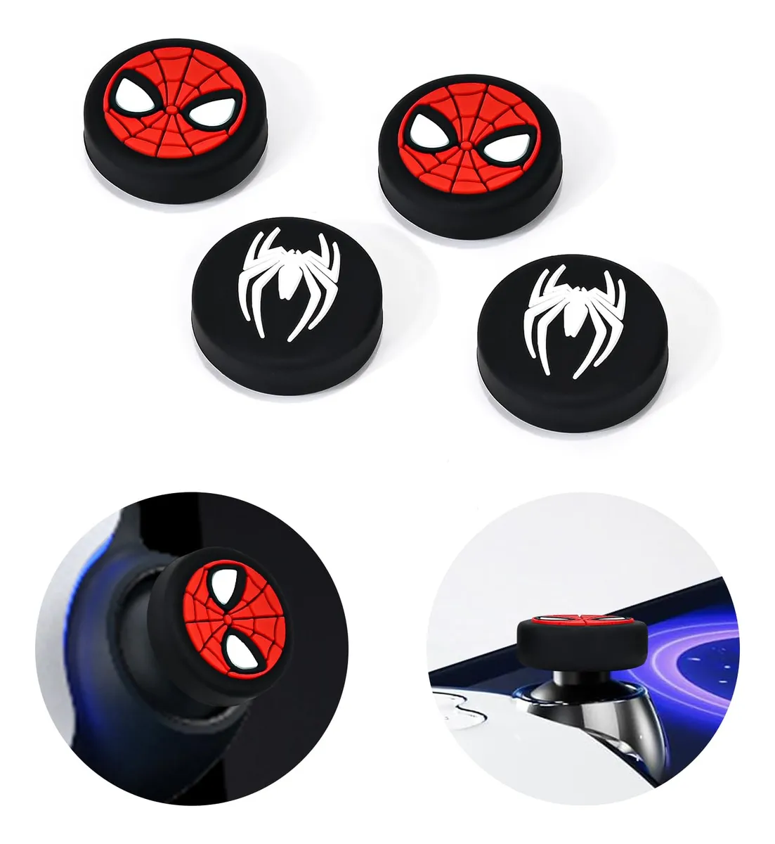 4 Tapones para Pulgar de Silicona Antideslizante para PlayStation Portal | Mejora tu Agarre y Precisión | Accesorios Esenciales para Gaming