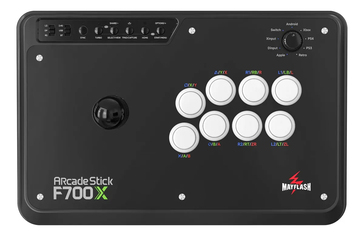 Mando de Lucha Arcade Inalámbrico F700x para Consolas y PC | Experiencia de Juego Profesional | Conexión Estable | Diseñado para Fighting Games