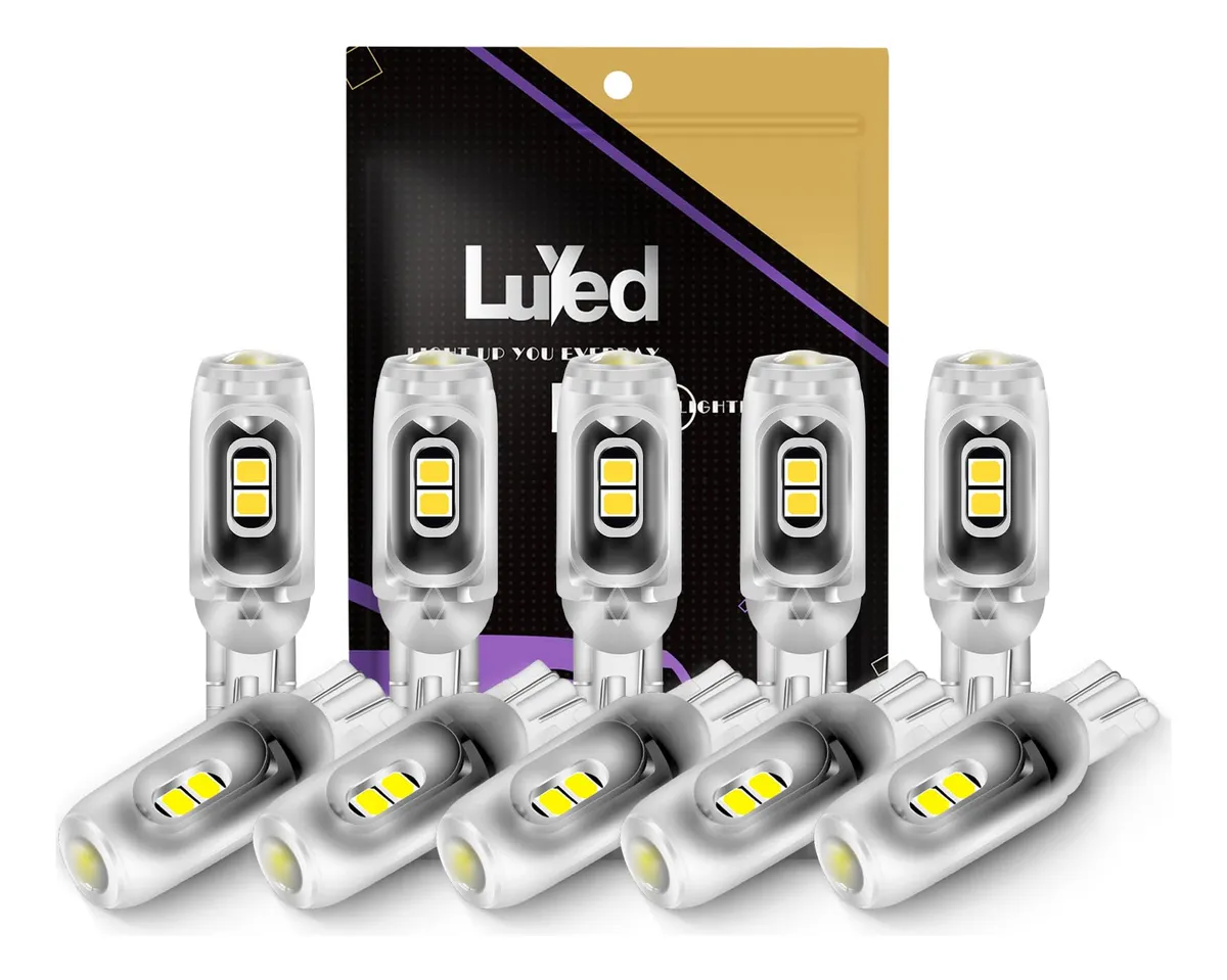 10 Luces LED para Matrícula 6500K - Iluminación Blanca Fría de Alta Intensidad para Vehículos - Mejora Visibilidad Nocturna y Estilo