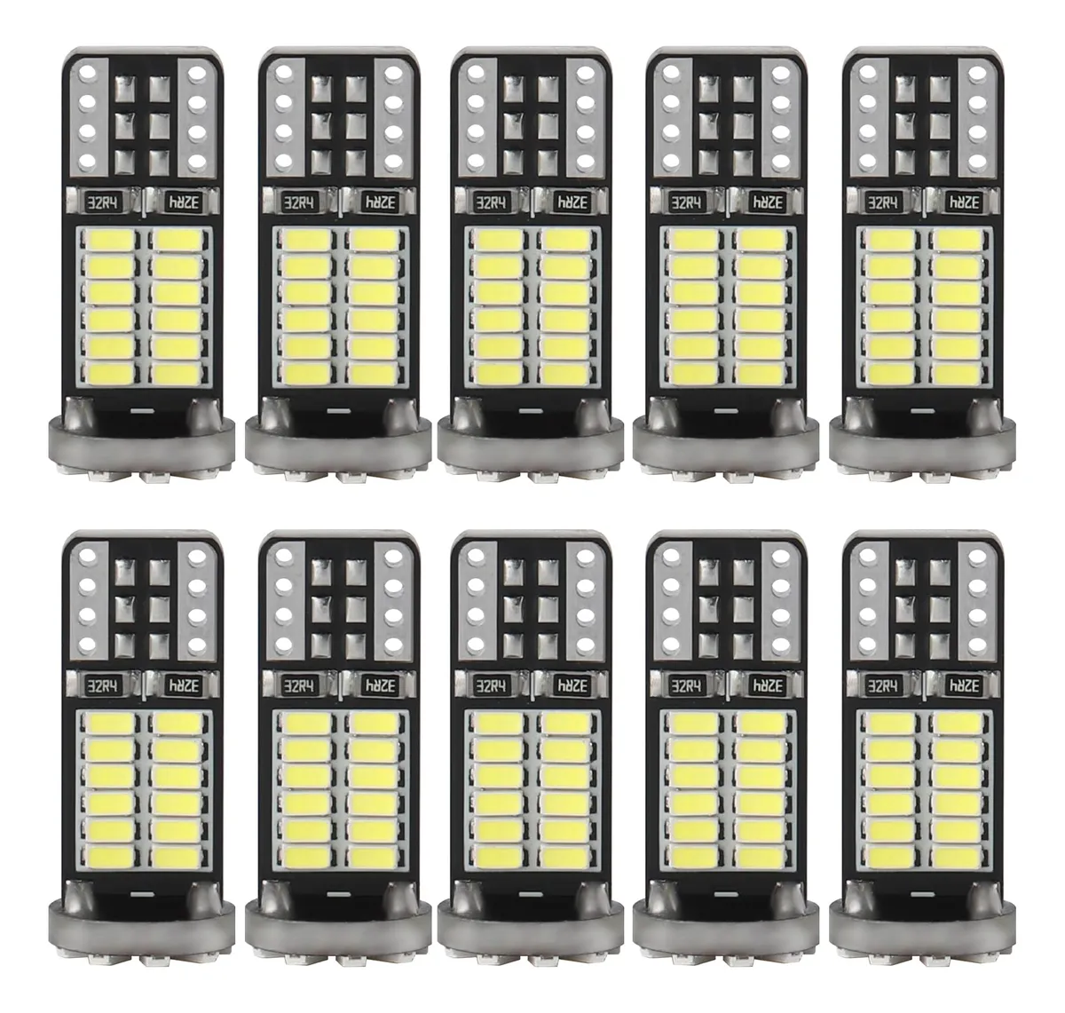 10 Bombillas LED T10 W5W 34 SMD 3014 6500K Blanco Frío 194 168 2825 - Iluminación Interior y Exterior de Coche, Señalización y Más