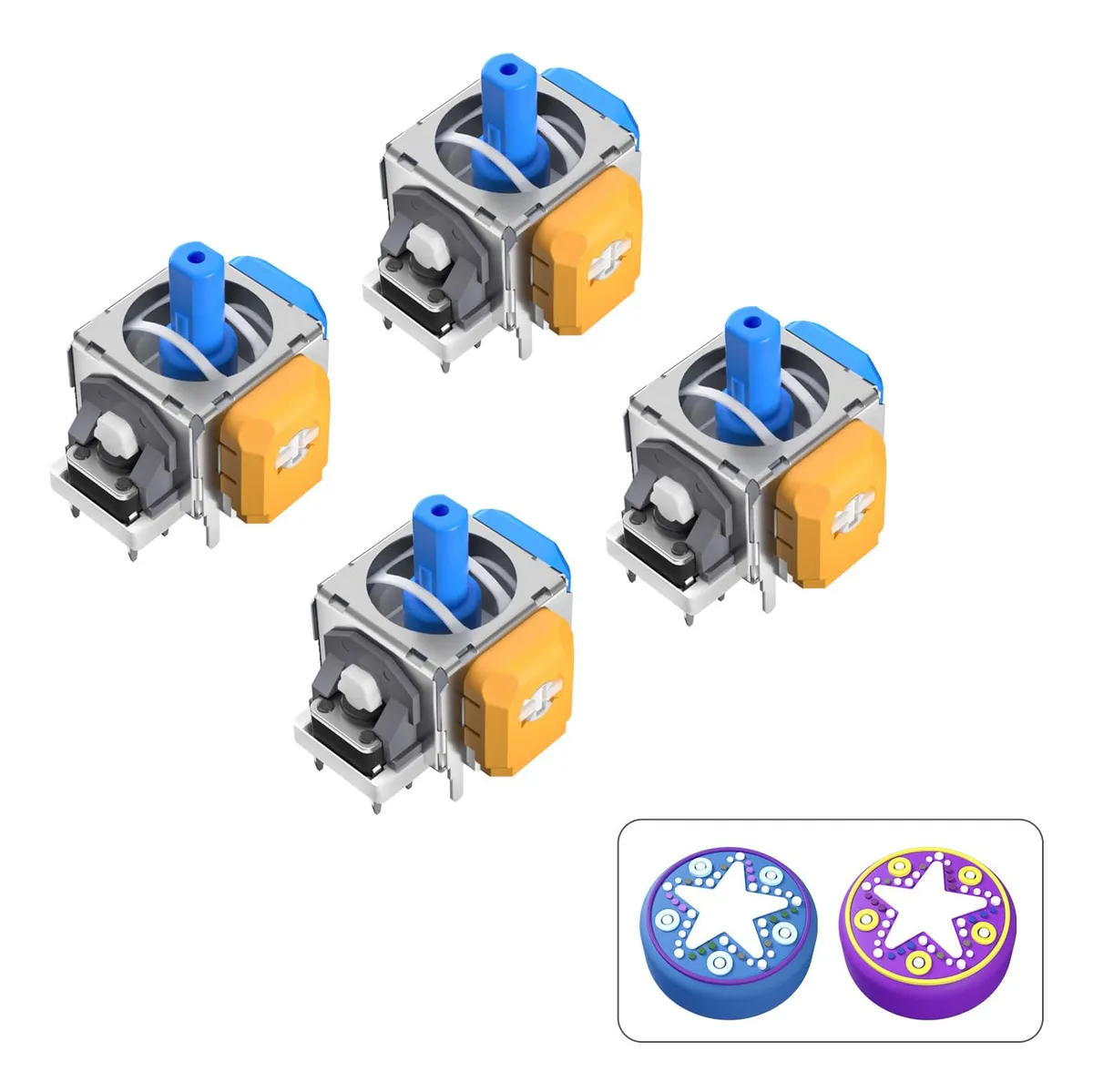2 Pares de Joysticks Electromagnéticos de Repuesto para Mando PS4 | Alta Precisión y Durabilidad | Recambio Original