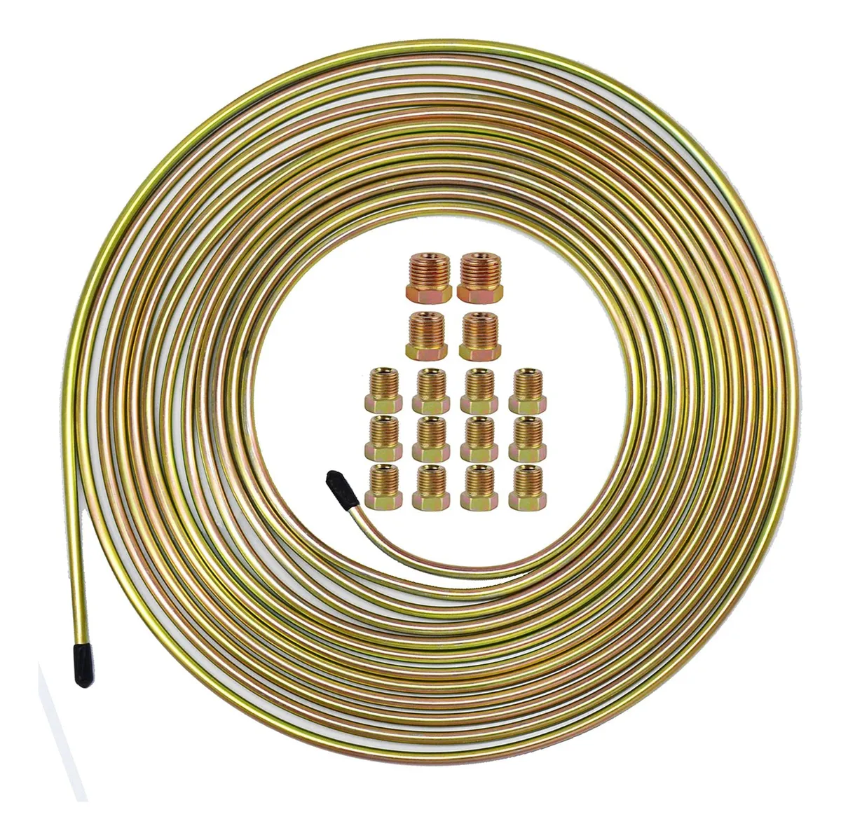 Kit Tubería Freno 25 Pies 1/4 Pulgadas Acero Inoxidable Para