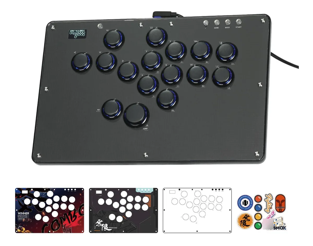 Controlador Arcade Profesional Sin Palanca para PC, PS3, PS4 y Nintendo Switch - Experiencia de Juego Inmersiva para Fighting Games y Más