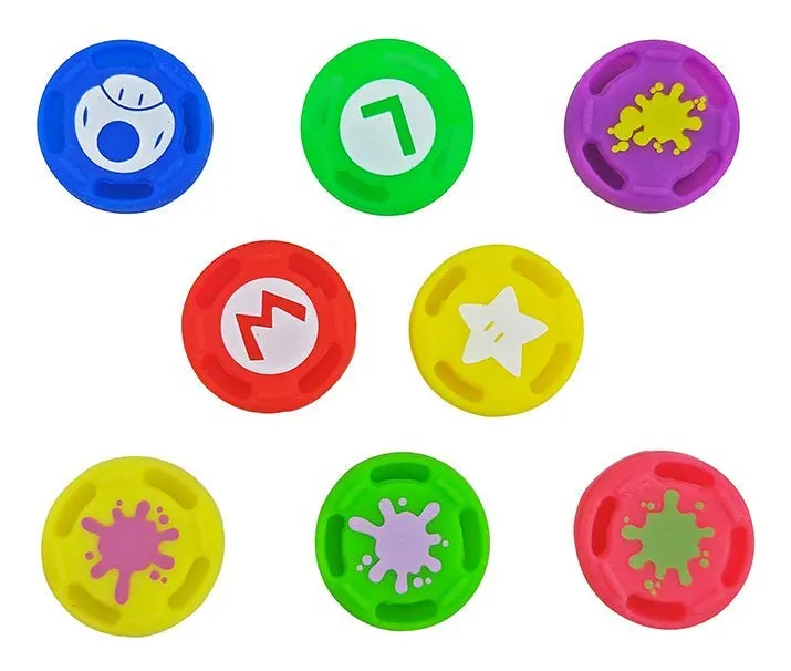 8 Caps Protectoras Analógicas para Nintendo Switch Joy-Con: Mejora tu Agarre y Precisión | Accesorios Gaming Universales | Multicolor