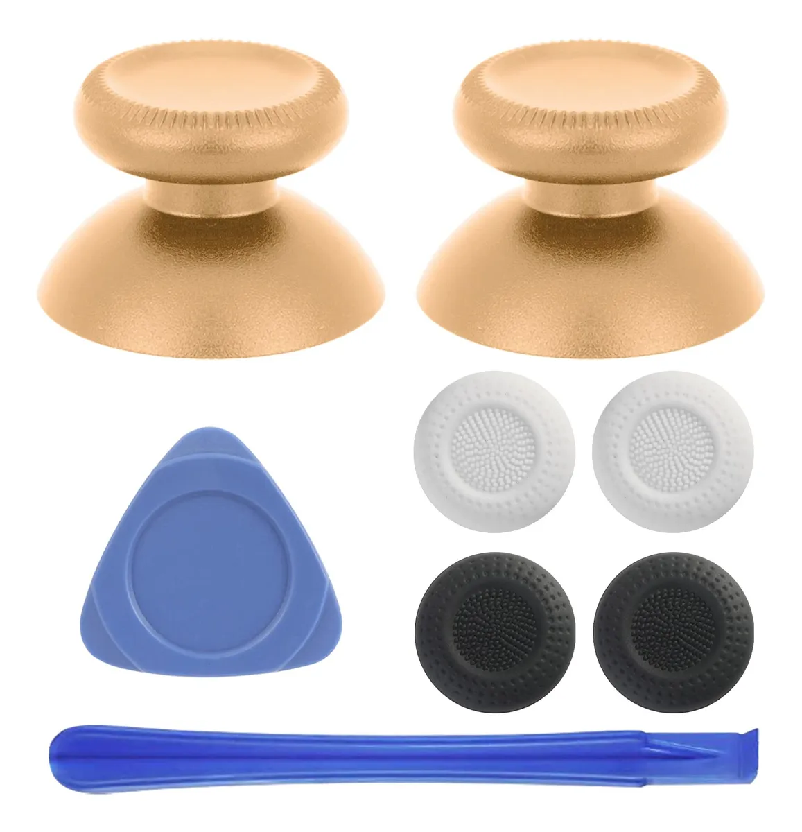 2 Piezas Repuestos Metal Joystick para Oculus Quest 2, Color Dorado, Mejora tu Experiencia de Juego VR con Durabilidad y Precisión