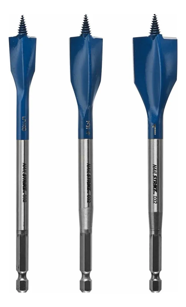 Juego de 3 Puntas de Palas Perforadoras para Madera: Herramientas de Precisión para Carpintería y Construcción Profesional