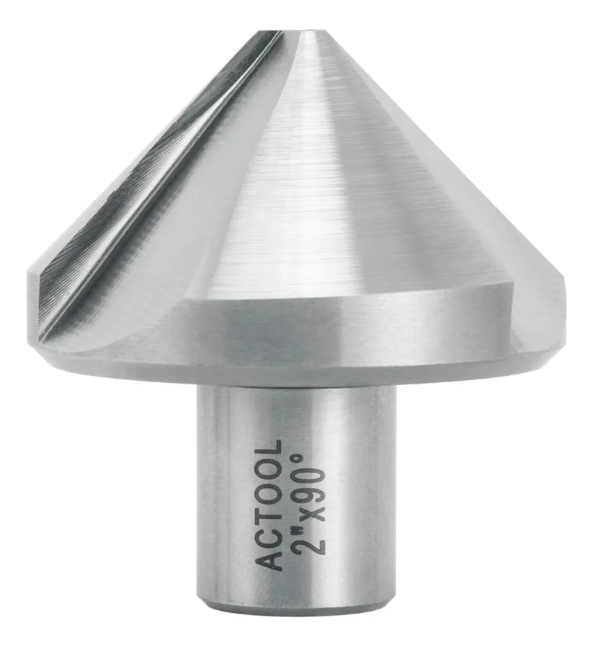 Avellanador HSS 2" Diámetro, Vástago Weldon 19mm, Herramienta para Chaflán y Preparación de Agujeros Metálicos