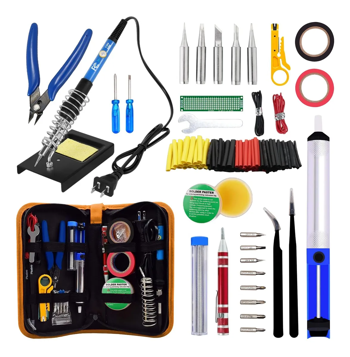 Kit de Soldadura Electrónica 25 en 1 Cautín Profesional 60W para Reparaciones y Proyectos DIY | Herramienta Esencial para Electrónica