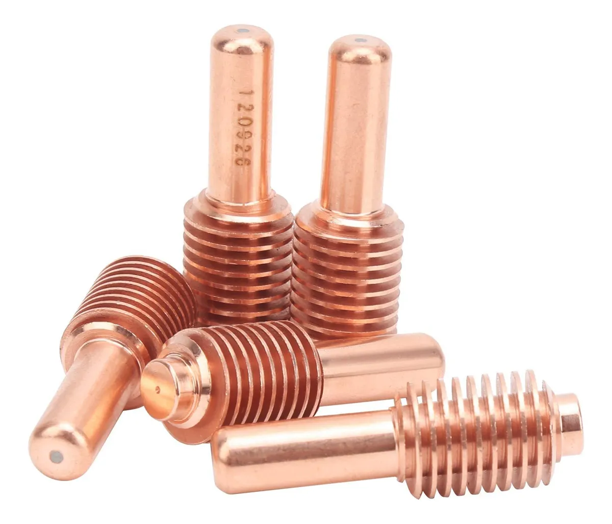 5 Boquillas de Cobre para Cortador de Plasma | Piezas de Repuesto Duraderas para Corte Preciso | Compatibilidad Universal y Alto Rendimiento