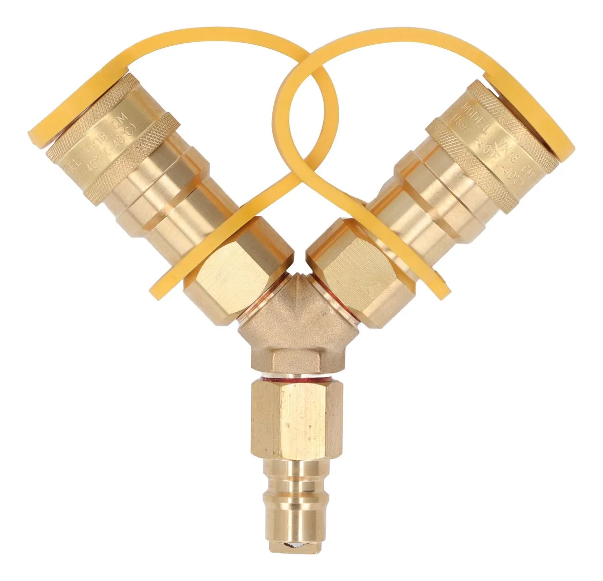Divisor en Y Adaptador de Conexión Rápida para Gas Propano de 10mm: Distribución Segura y Eficiente para tus Sistemas de Gas