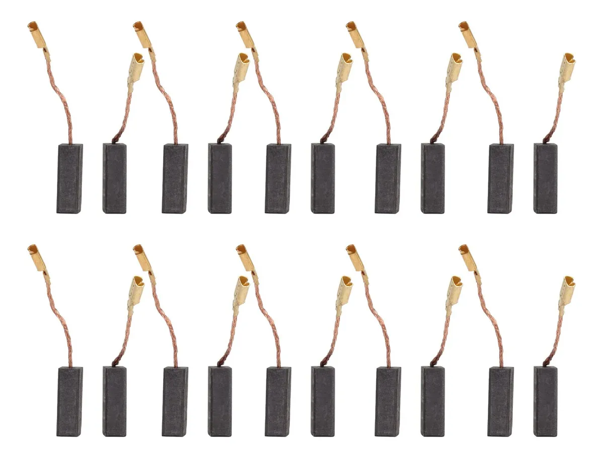 20 Piezas Escobillas de Carbón para Motor Eléctrico, Repuesto Universal 5x8x15mm, Alta Conductividad para Reparación y Mantenimiento de Motores