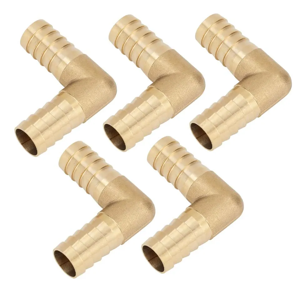 Codo de Latón 90 Grados para Manguera 16mm x 16mm | Conexión a Presión Segura y Duradera | Accesorio Fontanería Industrial y Doméstica