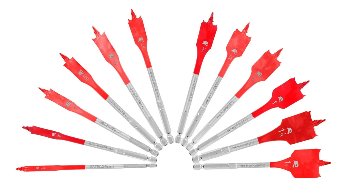 Juego de Puntas de Pala Diablo Speedemon 12 Piezas - Accesorios para Herramientas Eléctricas Multiuso - Rendimiento Profesional y Durabilidad Extrema