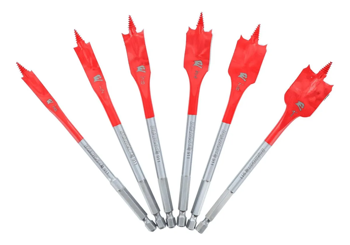 Juego 6 Puntas Pala Madera Rápida Limpia Multiherramienta | Taladros y Brocas de Precisión | Set Profesional para Carpintería