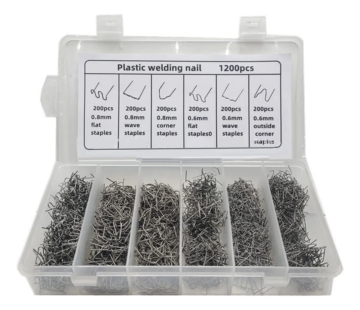 1200 Clavos Plástico Para Reparación Automóvil - Kit Profesional de Fijación y Ensamblaje - Resistencia y Durabilidad para Componentes Interiores y Exteriores