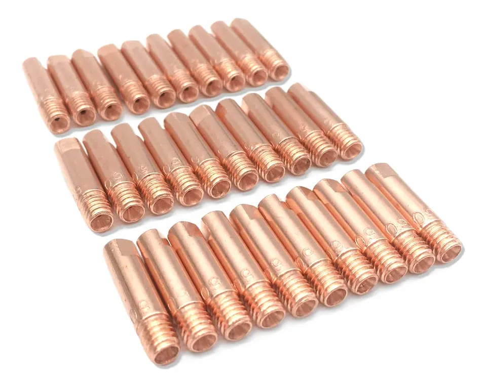 30 Puntas de Contacto de Cobre para Antorcha MIG: Máxima Conductividad y Durabilidad para Soldadura Profesional