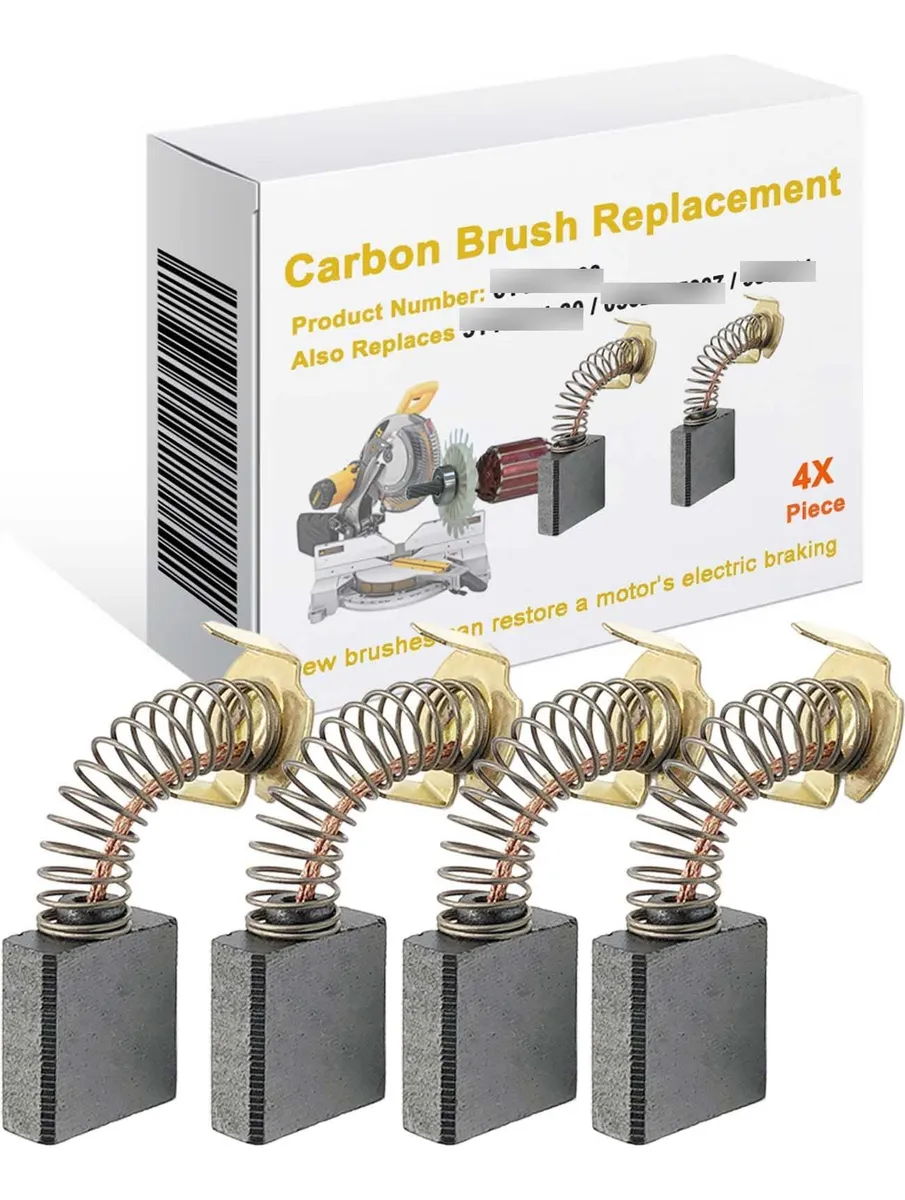 Carbones de Repuesto para Motor Eléctrico - Paquete de 4 Cepillos de Carbón de Alta Durabilidad para Herramientas y Electrodomésticos - Accesorio Esencial para Reparación y Mantenimiento