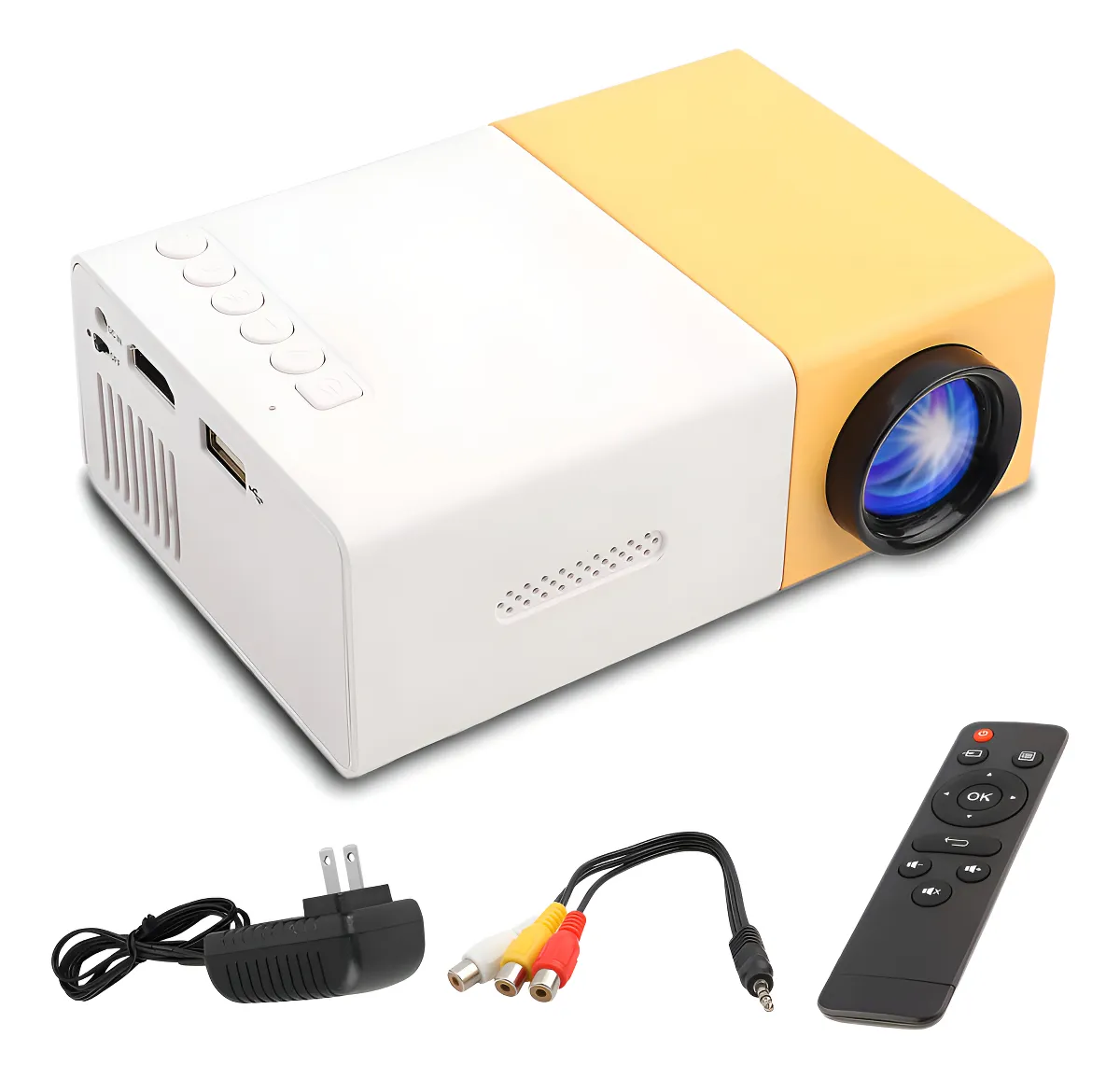 Mini Proyector LED Portátil para Cine en Casa 1080p Full HD Multimedia Ideal para Películas y Presentaciones - Compacto y Ligero