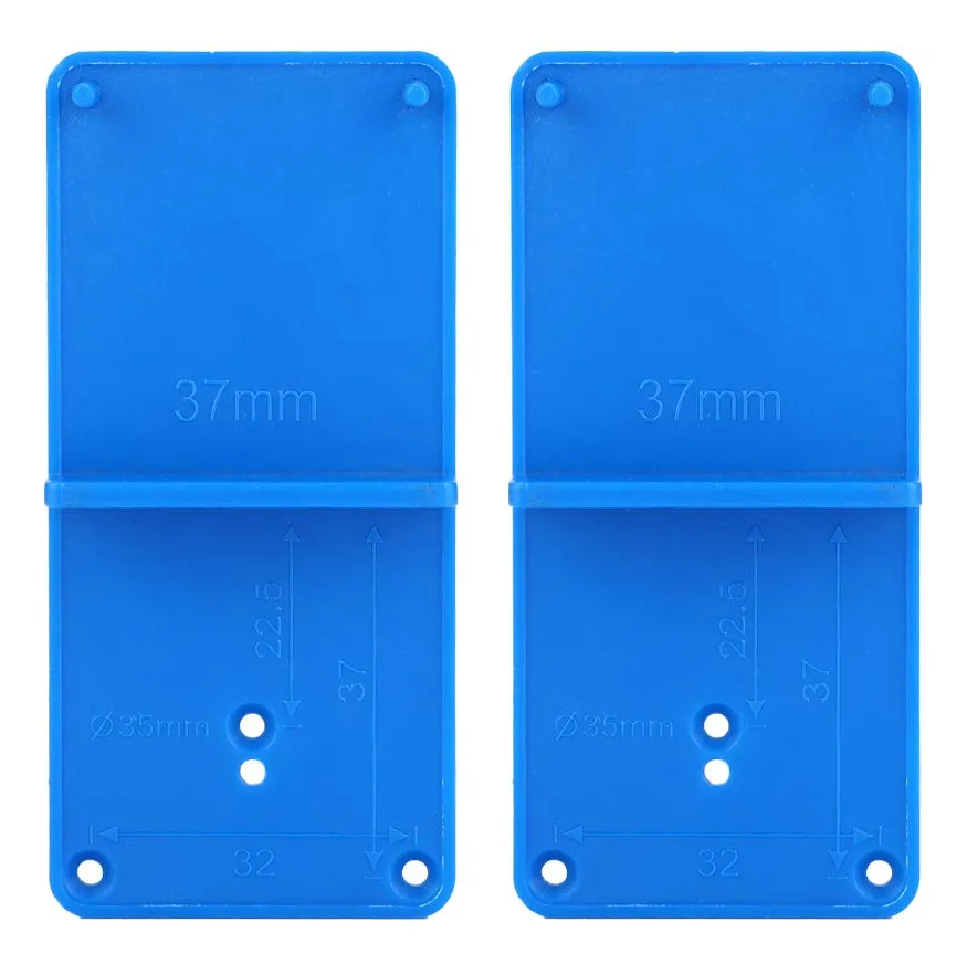 Plantilla de Perforación Guía de Bisagra 2 Piezas para Gabinetes - Instalación Precisa y Sencilla - Herramienta Esencial para Carpintería y Bricolaje - Color: [Sin especificar, se asume genérico]