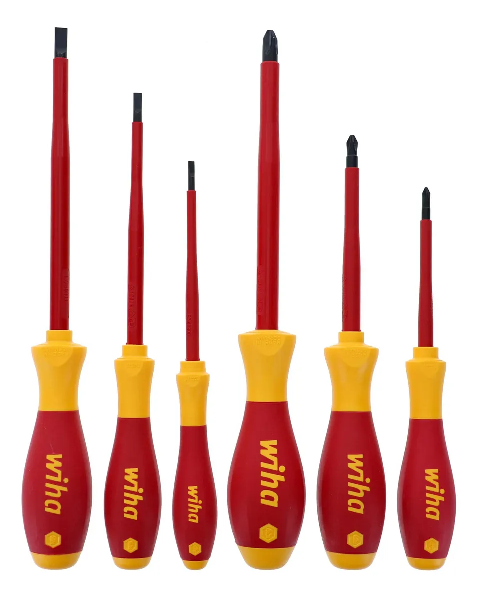 Juego de Destornilladores Planos y Phillips 6 Piezas - Herramientas Manuales Profesionales para Reparaciones y Montaje - Juego Esencial para Hogar y Taller