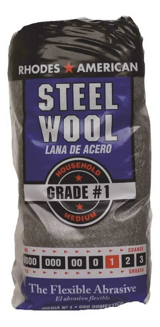Almohadilla de Lana de Acero Grado 1 | Limpieza Profesional y Restaureación | Paquete de 12 Unidades