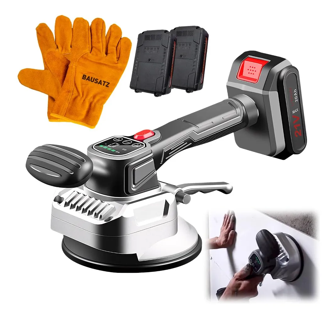 Máquina Vibradora Eléctrica para Colocar Azulejos con Ventosa Mejorada - 10 Velocidades Ajustables para Instalación Profesional y Bricolaje - Color Versátil