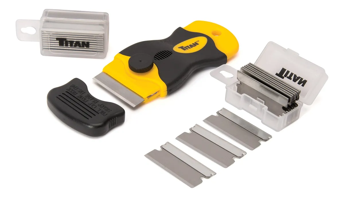 Mini Rascador Profesional 4" con 21 Cuchillas de Acero Duradero - Herramienta Esencial para Eliminación de Pintura y Revestimientos