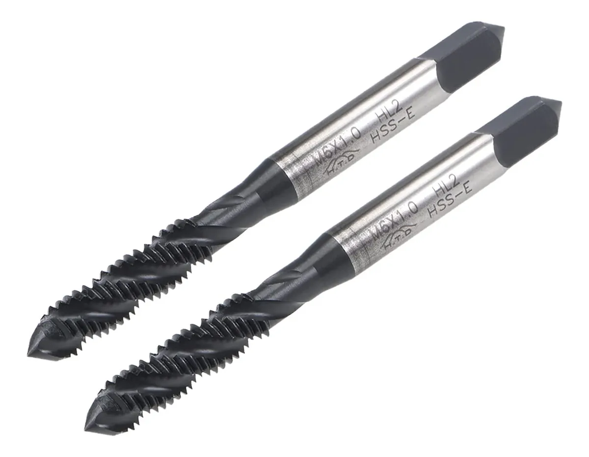 Grifo de Rosca Flauta Espiral M6 x 1.0 para Máquinas - Acabado Frecuencia, Herramienta de Precisión para Roscar Metales - Diámetro M6, Paso 1.0 mm