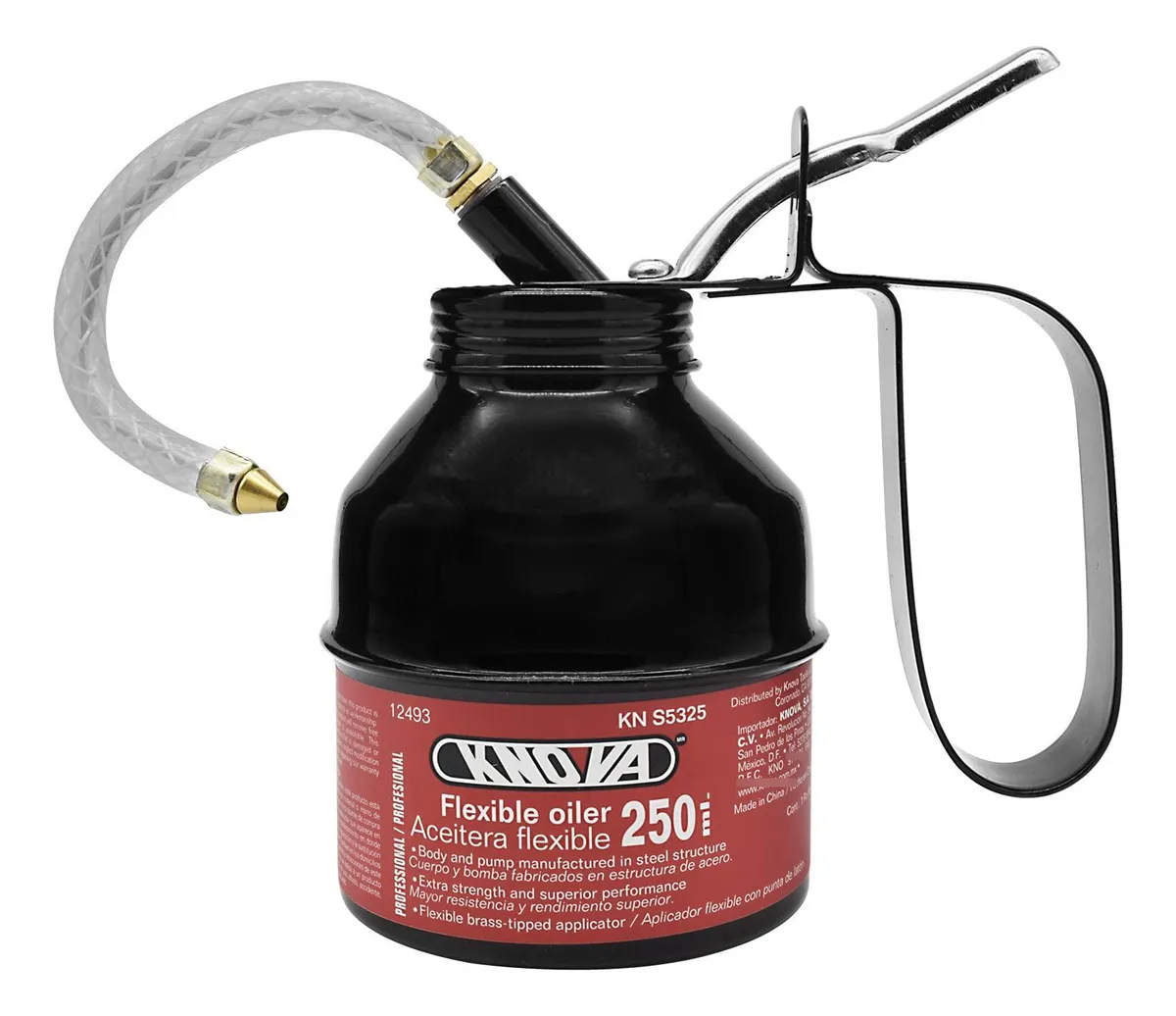 Aceitera Profesional con Aplicador Flexible de Acero Inoxidable - Precisión y Control en tu Cocina - Ideal para Aceites y Vinagres - Duradera y Elegante