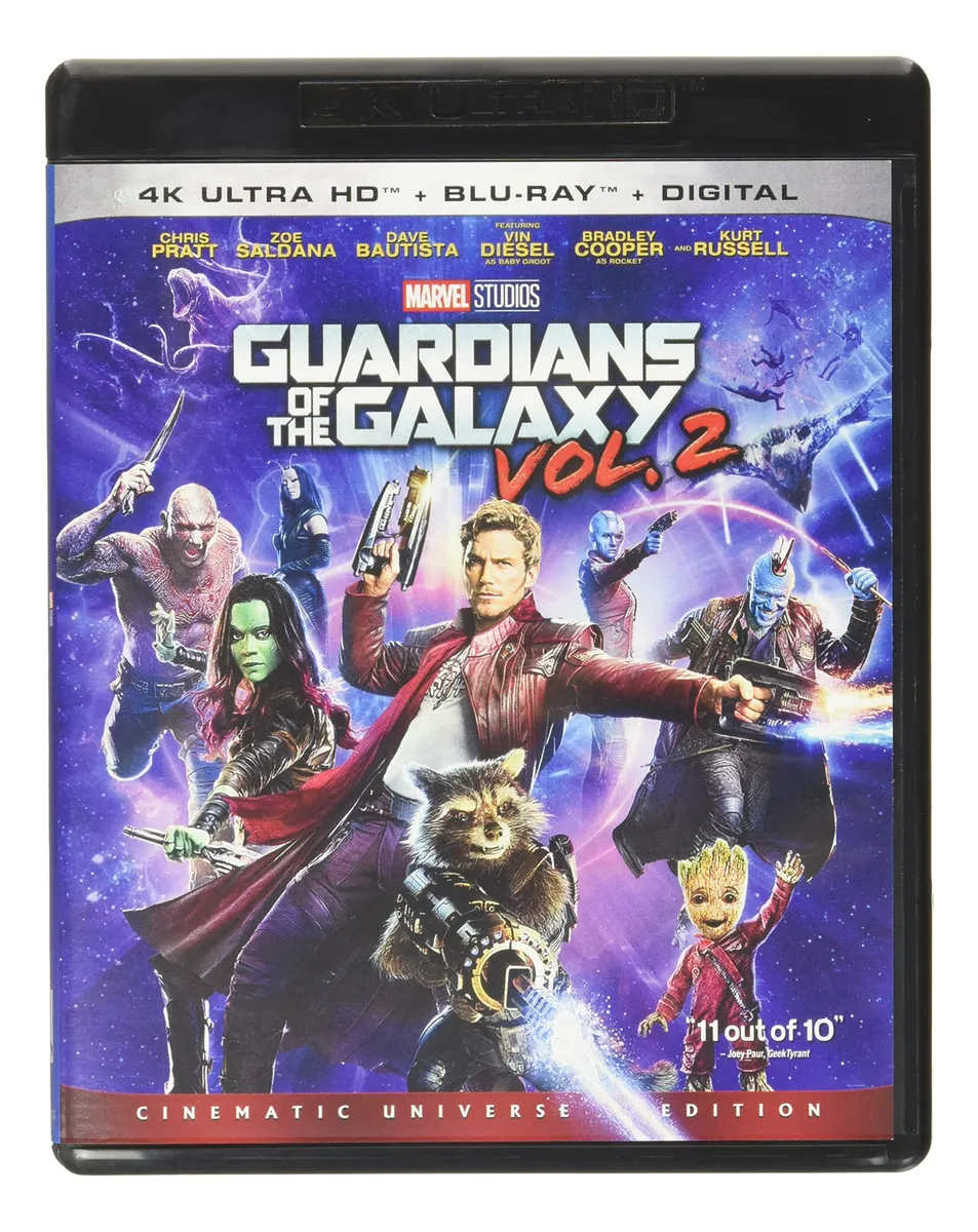 Guardians of the Galaxy Vol. 2 en Blu-ray: La Épica Continuación de las Aventuras Espaciales | Audio Español e Inglés | Imagen HD 1080p | Incluye Extras