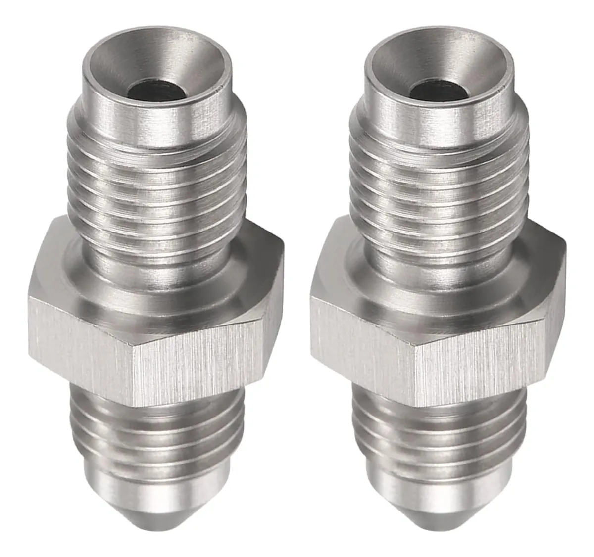 Adaptador de Freno 3AN Macho a 3AN de Acero Inoxidable | Tono Plata | Conexión Segura y Duradera para Sistemas de Frenos | Pieza Esencial para Modificaciones y Reparaciones