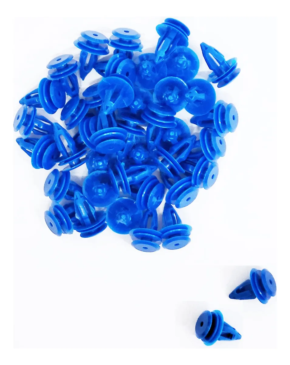 100 Clips Plásticos para Rueda Bicicleta Delantera y Trasera | Duraderos y Seguros | Color Azul Intenso | Accesorios Esenciales para Ciclismo