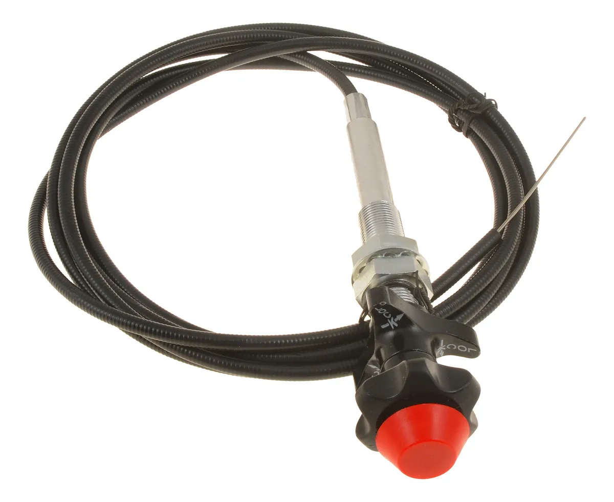Cables de Control Negro con Perilla Ajustable - Longitud Versátil para Múltiples Usos y Acabados - Solución Duradera y Confiable