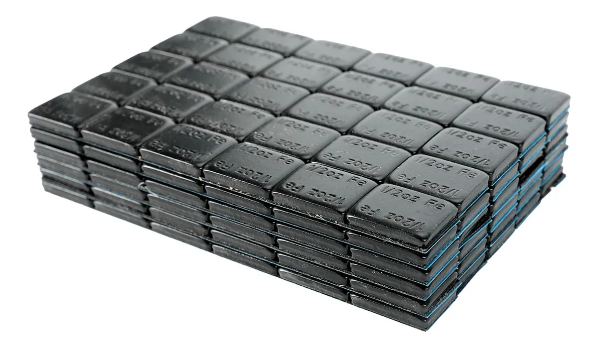 180 Pesos de Equilibrio para Llantas de Neumáticos - Equilibrado Preciso y Duradero para Vehículos - Pesas Adhesivas para Ruedas Profesionales Negras