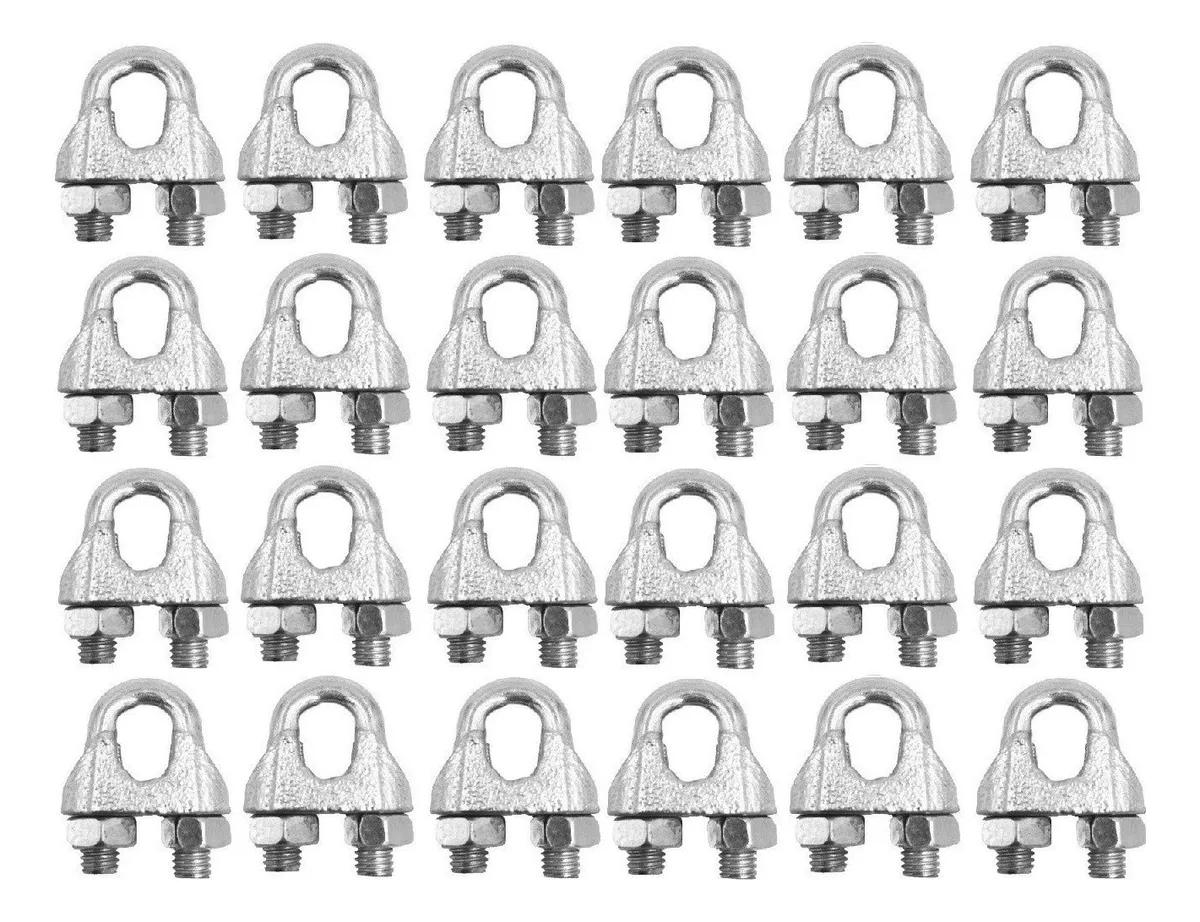 Abrazadera para Cables Galvanizado - Paquete de 24 Unidades para Fijación Segura y Duradera en Instalaciones Eléctricas y de Redes