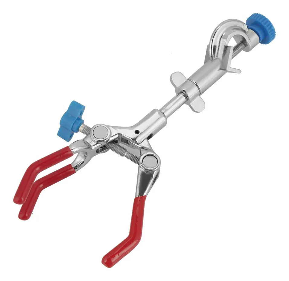 Abrazadera Soporte Condensador de Vidrio Ajustable para Laboratorio - Soporte Seguro y Estable - Equipamiento Científico Profesional