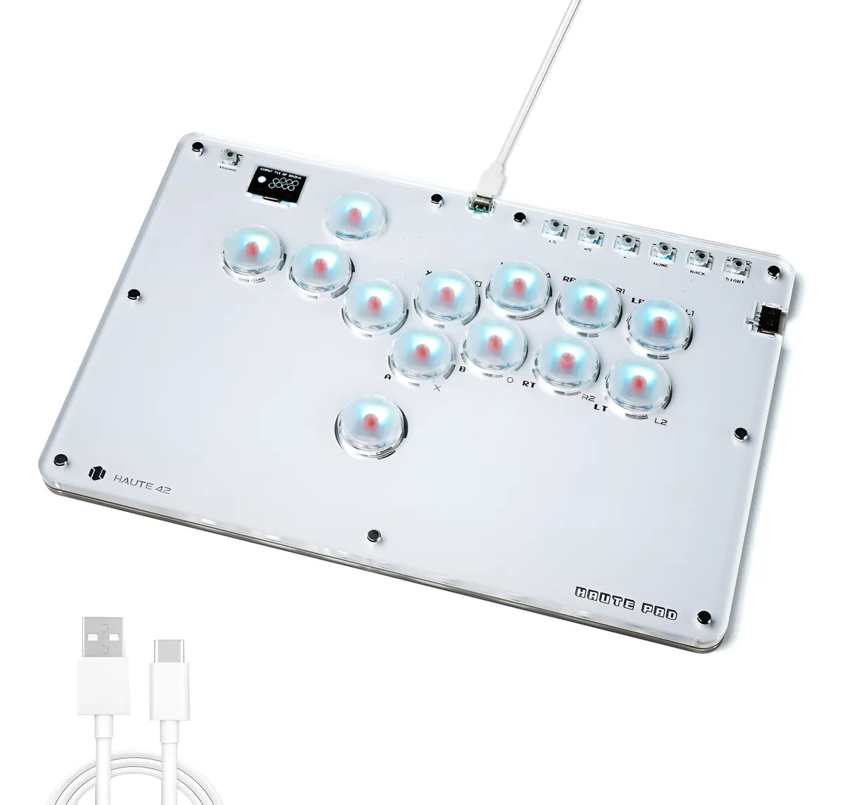 Arcade Stick Profesional 13 Teclas Turbo RGB Compatible con PC, PS3, PS4 y Nintendo Switch | Control Gamer Avanzado para Fighting Games